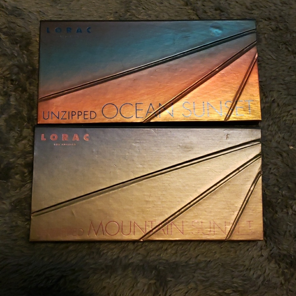 2 LORAC Unzipped Ocean and Mountain Sunset palette